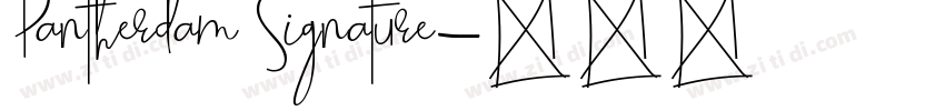 Pantherdam Signature字体转换